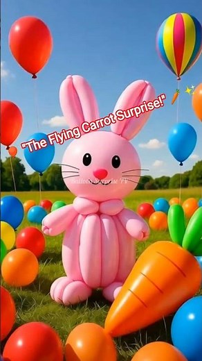 Balloon Rabbit and the Flying Carrot 🥕🎈 | Funny Balloon Animals Adventure | Balloon Surprise TV