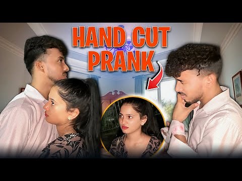 AB WHY ARE YOU CRYING NISHU 💔 || HAND CUT PRANK 🥺💔 #prank #viralvideo