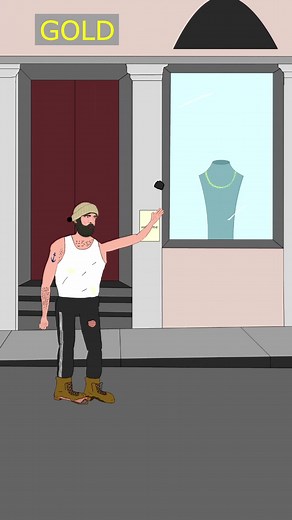 Gold chain. #gold #chain #robbery #fyp #stupid_animator #anination