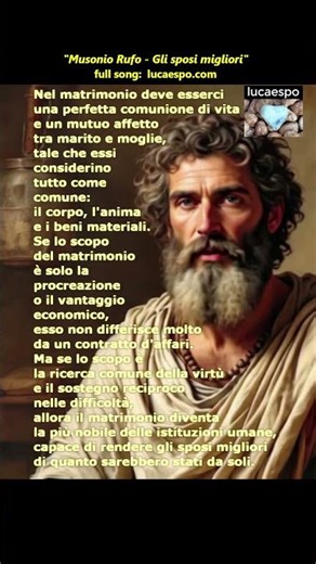 Musonio Rufo - Gli sposi migliori - prosa cantata originale musica di lucaespo #musonio #poesia