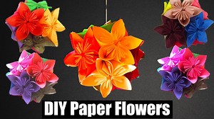 DIY. How To Make A4 flowers - DIY Paper Flowers !! Easy Paper Rose Tutorial!!
