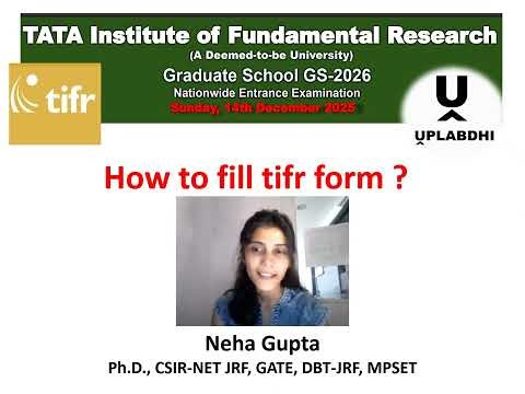 TIFR Graduate School 2026 | How to Fill Form | JGEEBILS | PhD | Int PhD | M.Sc | B.Sc | All Streams