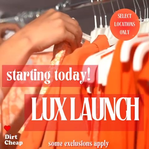 Our Lux Launches start TODAY at these select locations. 🐔🤩 Hurry in for the best selection! 🛍 📍Fairview, TN • Corinth, MS • Waveland, MS • Magee, MS | Dirt Cheap