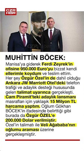 MUHİTTİN BÖCEK:FERDİ ZEYREK'İN OFİSİNDE ELLERİMLE 950 BİN EURO VERDİM ÖZGÜR ÖZEL'E