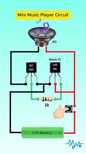 🎵 Musical Doorbell Using UM66 IC