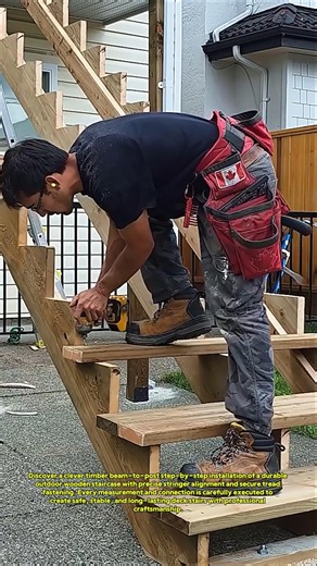 Outdoor Wooden Staircase Installation | Strong Deck Stairs Construction