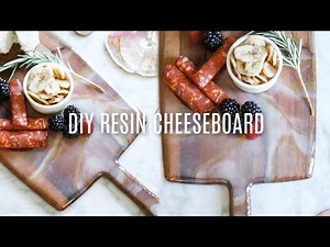 DIY MARBLE RESIN CHEESEBOARD - EASY!