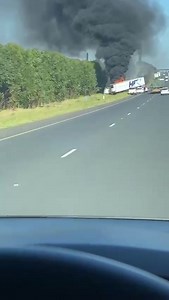 5.8K views · 46 reactions | ZO LIVE UPDATE | Expect potential delays on the N2 near Mtunzini Toll Plaza after a truck and light motor vehicle collided. Both vehicles are on fire, but are off the road. Expect potential delays as emergency services tend to the scene | Zululand Observer | Facebook