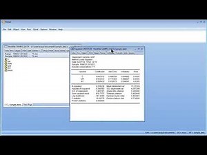 How to Run a Regression Using EViews