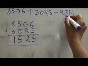 Addition and subtraction together class 3,4