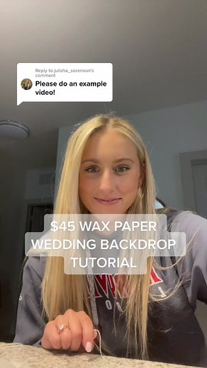 DIY Wax Paper Backdrop Tutorial for Wedding