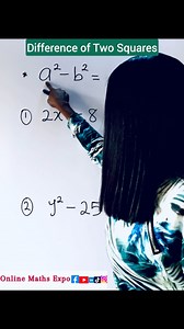 17K views · 452 reactions | How to apply Difference of Two Squares. #mathreels #viralfypreels #viralfacebookreels #viralfypシforyou #algebra #viralfypシforyoupage #viralmath #ExamTips | Online Maths Expo | Facebook