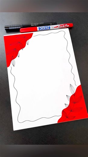 Aesthetic Page Border Design Tutorial | Easy Doodle Frame for School & College Projects Beginners