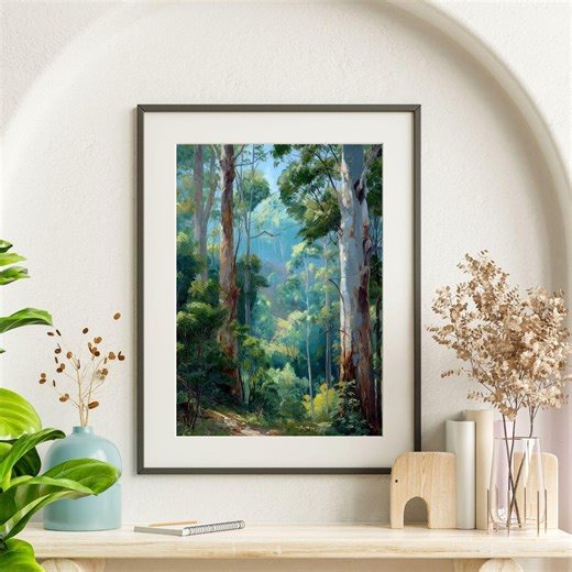 Colorful Rainforest Print | Tropical Jungle Wall Art, Bright Jungle Poster, Daintree Rainforest Print, Spa Salon Art, Margaret River Poster - Etsy