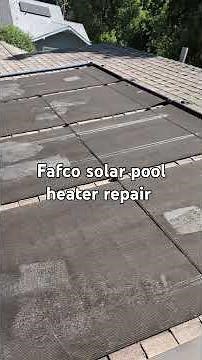 Fafco solar pool heater repair