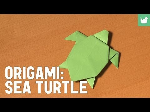 Learn how to make origami easily: The sea Turtle