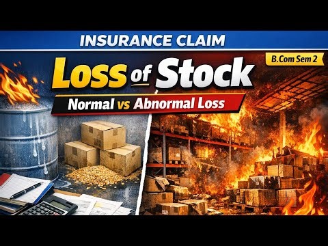 Insurance Claim - Loss of Stock | Financial Accounting by Dr. A.K. Gupta
