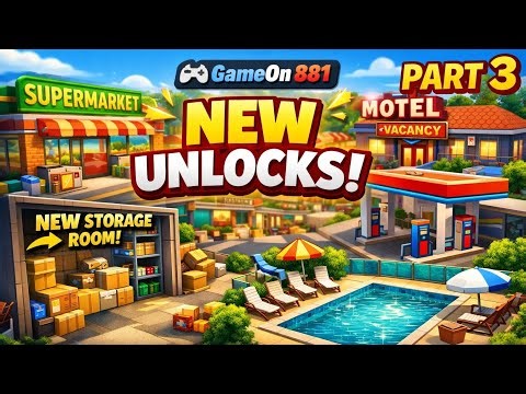 🏪 Supermarket Empire Expands! | Motel 🏨 Pool 💦 Gas Station ⛽ & New Storage Room Unlock | Part 3