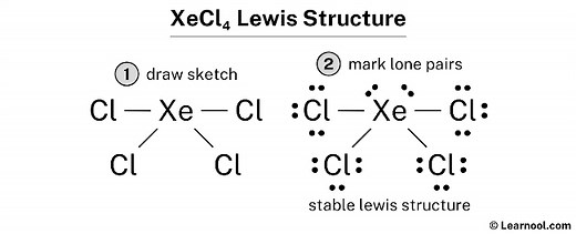 XeCl4 Lewis structure - Learnool