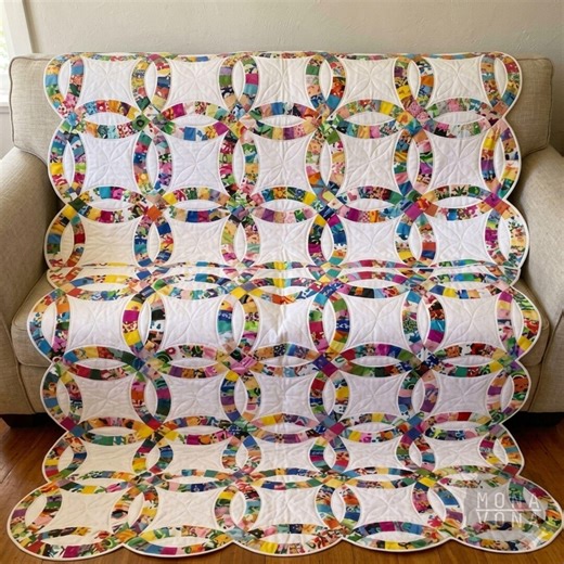 Modern Wedding Ring Quilt Pattern PDF, Beginner Patchwork Quilt Design, Wedding Ring Quilt Tutorial, Printable Sewing Pattern - Etsy