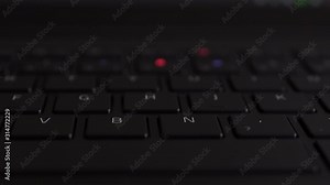 blinking of the illuminated keyboard buttons letters in multiple RGB colors