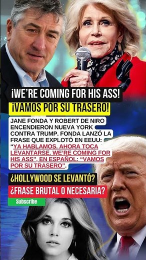 JANE FONDA Y DE NIRO EXPLOTAN CONTRA TRUMP EN NUEVA YORK #JANEFONDA #DENIRO