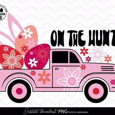 Easter Bunny Truck PNG Clipart, Floral Egg Pickup Design, Retro Spring Sublimation Graphic - Etsy