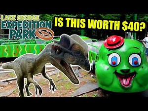 Lake George Expedition Park Tour & Review (Amusement Park Rides & Animatronic Dinosaurs)