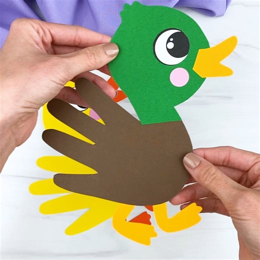 16K views · 288 reactions | ️ Handprint Duck Craft ✂️ Get the template on the blog | Simple Everyday Mom | Facebook