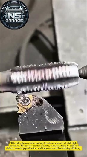 Thread Cutting on Lathe | Precision Screw Machining Process#mechanic #shorts #usa