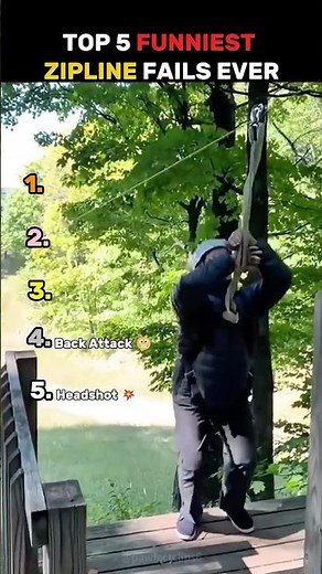 Ranking the Top 5 Funniest Zipline Fails Ever 😂🎢