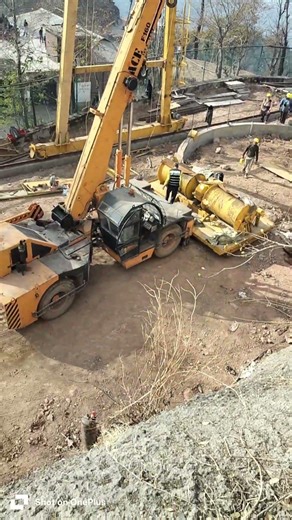 Heavy Lifting Operation Under Gantry Crane | Hydro Project Site