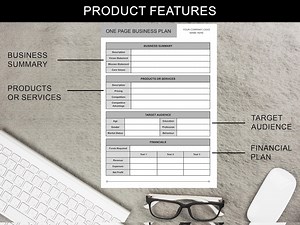 One Page Business Plan Template | Editable in Canva & Printable PDF - Etsy Canada