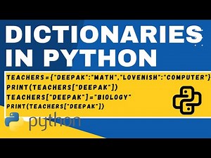 Dictionary in Python - Python Dictionary Tutorial - Python Class 11 Computer Science
