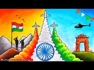 happy independence day drawing with colour|| Indian Army poster drawing ||Kargil Vijay Diwas