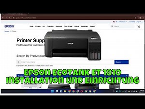 Epson EcoTank ET 1810 Installation und Einrichtung Windows 11/10| Tutorial