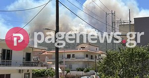 Νέος Κουβαράς: Δείτε αποκλειστικές φωτογραφίες από την μεγάλη φωτιά  | Pagenews.gr