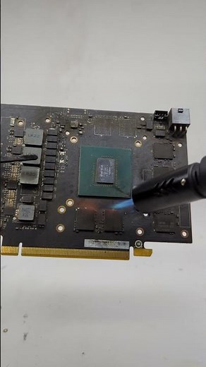 🔥 Burning a GPU Chip with a Torch – What Happens Inside? #experiment #asmr #oddlysatisfying