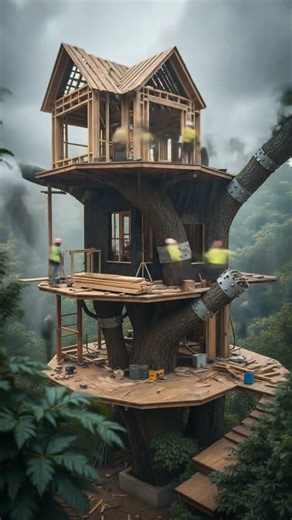 Building My $1,000,000 Modern Luxury Treehouse (Timelapse Video)