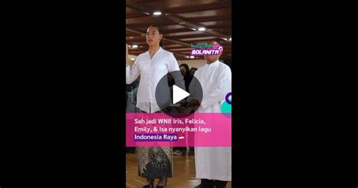 Iris, Felicia, Emily, & Isa Nyanyikan Lagu Indonesia Raya