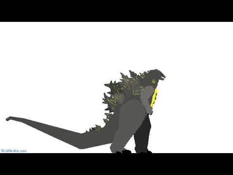 🇧🇷vídeo corrido todas as animações de Godzilla do #stick nodes