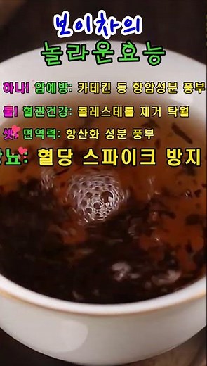 보이차 효능 #보이차효능