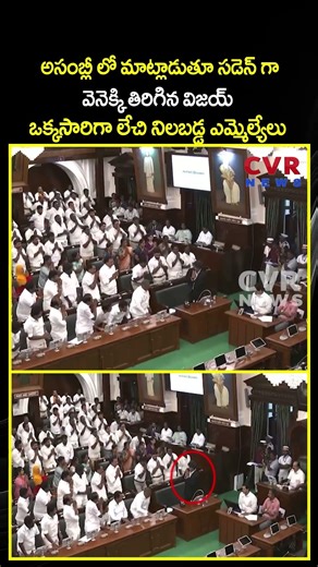 అసంబ్లీ లో మాట్లాడుతూ సడెన్ గా వెనెక్కి తిరిగిన విజయ్ ఒక్కసారిగా లేచి నిలబడ్డ ఎమ్మెల్యేలు | CVR NEWS