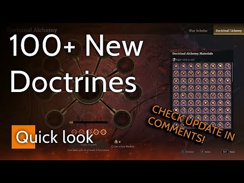 New Doctrine system explained - Doctrinal Alchemy Guide - Conqueror's Blade