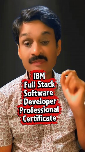 The COMPLETE Path From Zero to Career-Ready! IBM’s Full Stack Software Developer Professional Certificate. It’s a comprehensive 15-course series that transforms complete beginners into job-ready full stack developers. Full stack developers are among the highest-paid professionals in tech because they can build complete applications from start to finish - front-end, back-end, databases, cloud deployment, and now AI integration. Companies are desperately searching for these versatile developers. *