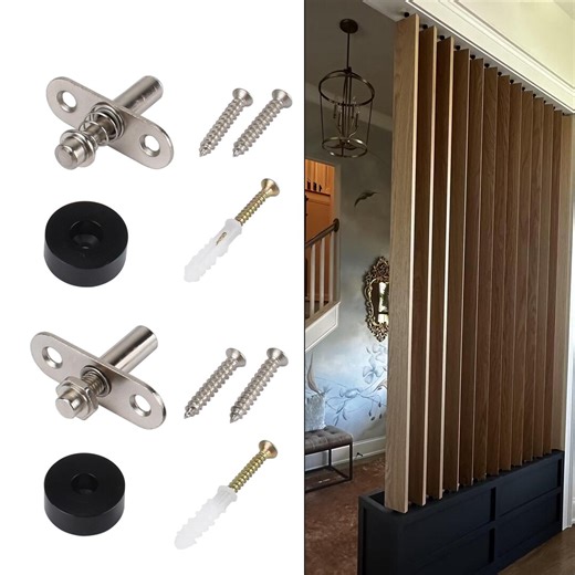 Rotating Slat Room Divider Hardware Kit-diy Pivot System for Wood Wall Partitions-swivel Slat Fittings - Space Solution (hardware Only) - Etsy