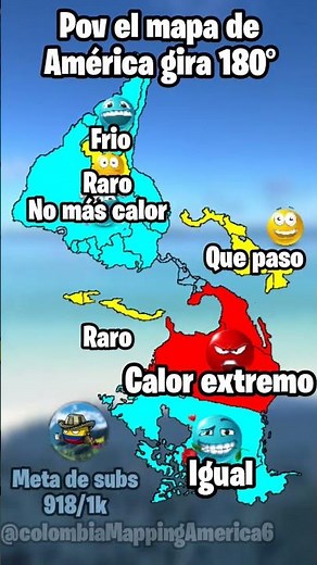 Pov: el mapa de América gira 180° #mapping