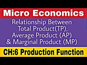 #24,Relationship between TP, AP and MP || Production Function || Micro Economics ||