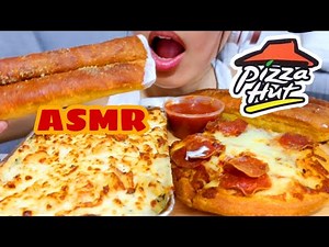 PIZZA HUT PEPPERONI PIZZA + CHEESY ALFREDO PASTA + RANCH Satisfying Eating SOUNDS MUKBANG | TWILIGHT