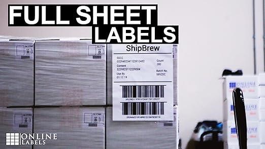 Online Labels Full Sheet Label Video